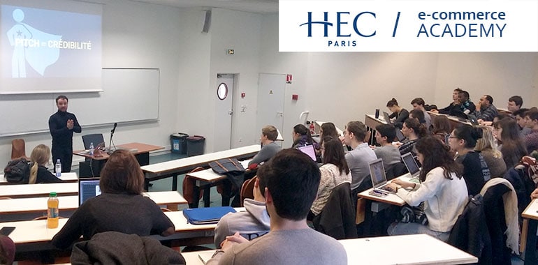 Compte-rendu d'une session dédiée au perfectionnement du pitch pour les entrepreneurs e-commerce de HEC