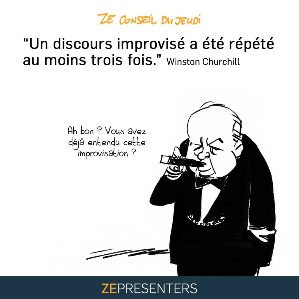 Un discours improvisé a été répété au moins trois fois