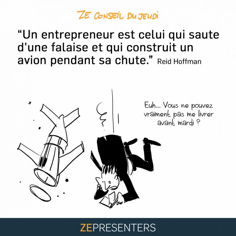 Métaphore sur les risques et l'audace nécessaires en entrepreneuriat