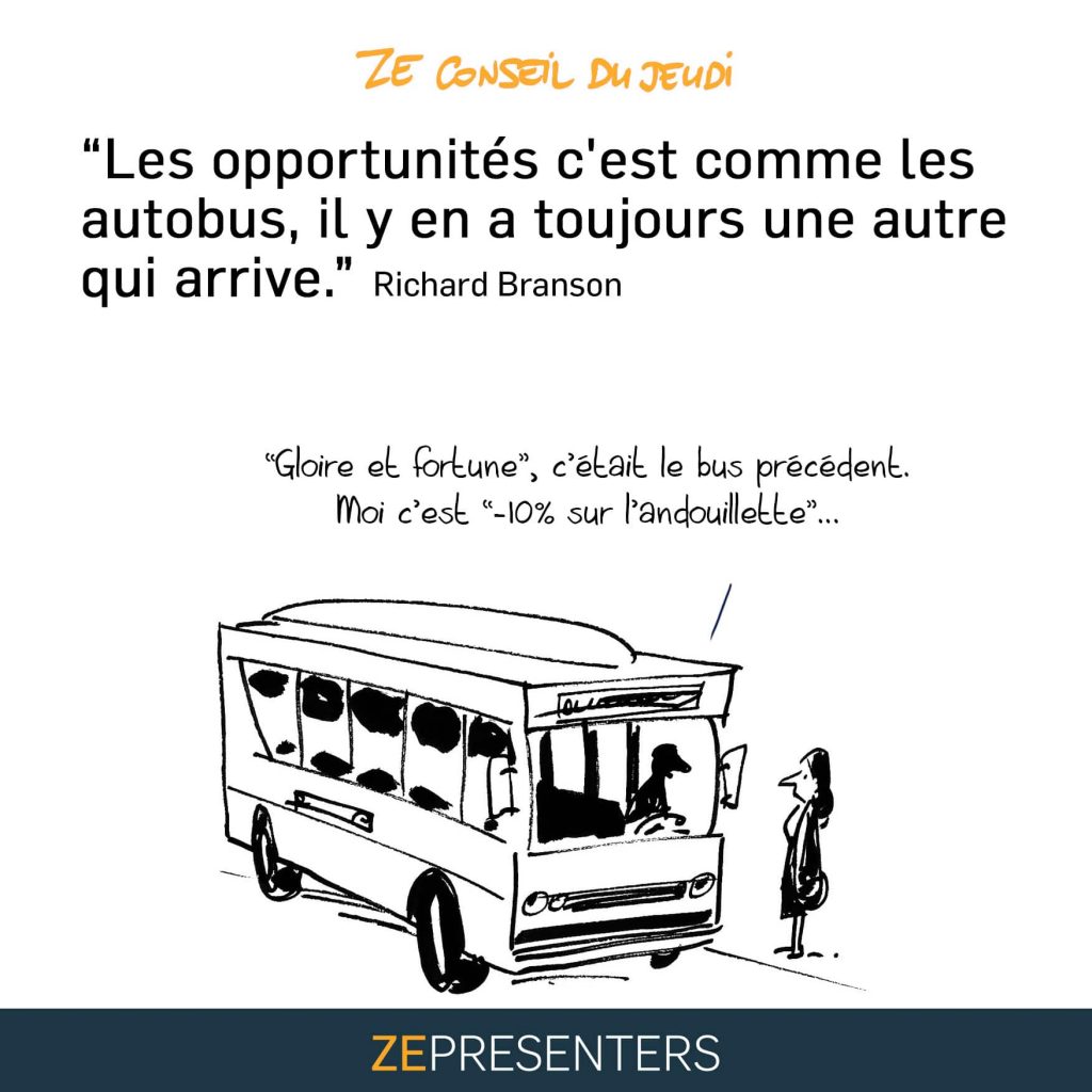 Métaphore sur l'abondance des opportunités et la patience nécessaire pour les saisir