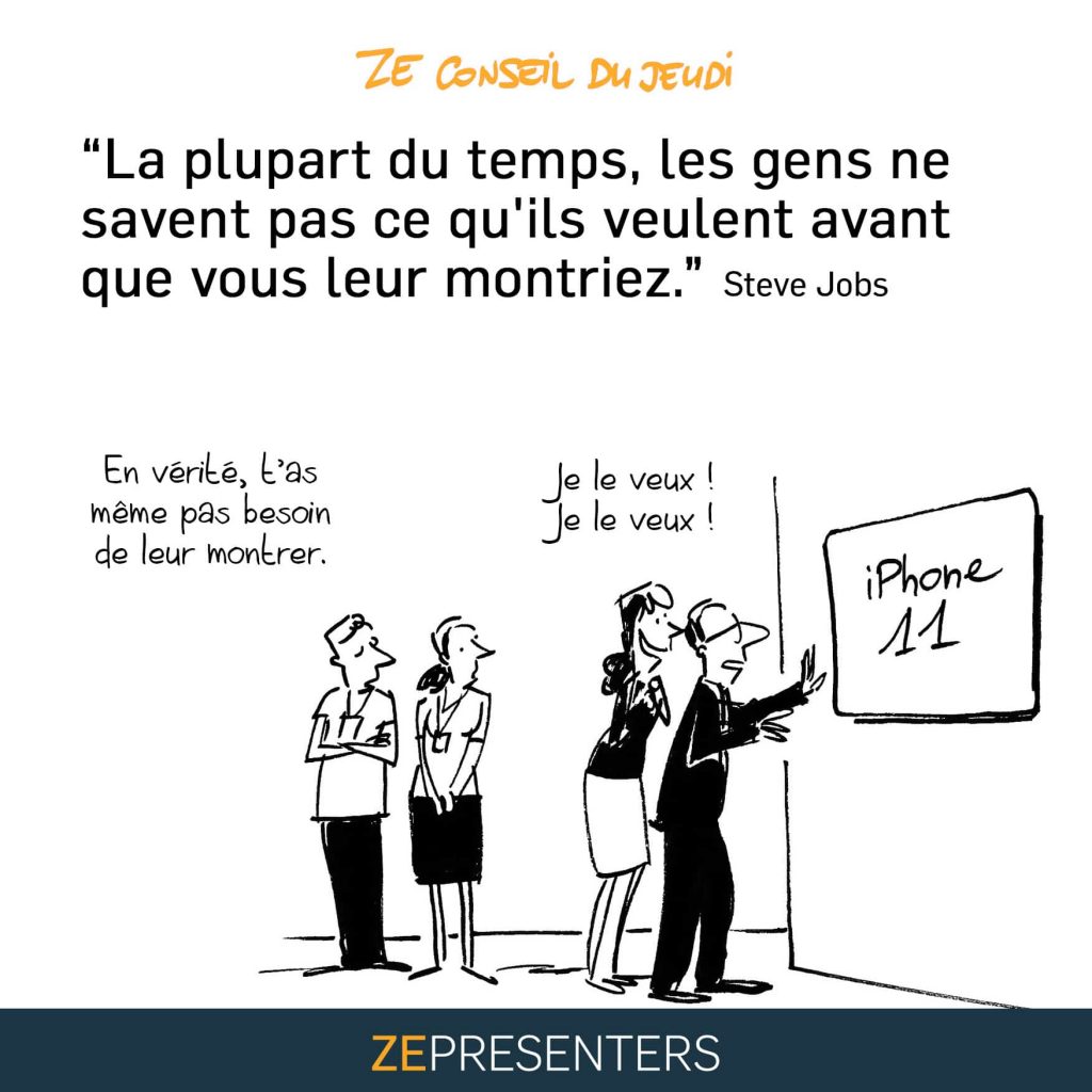 Steve Jobs : La plupart du temps, les gens ne savent pas ce qu'ils veulent avant que vous leur ayez montré