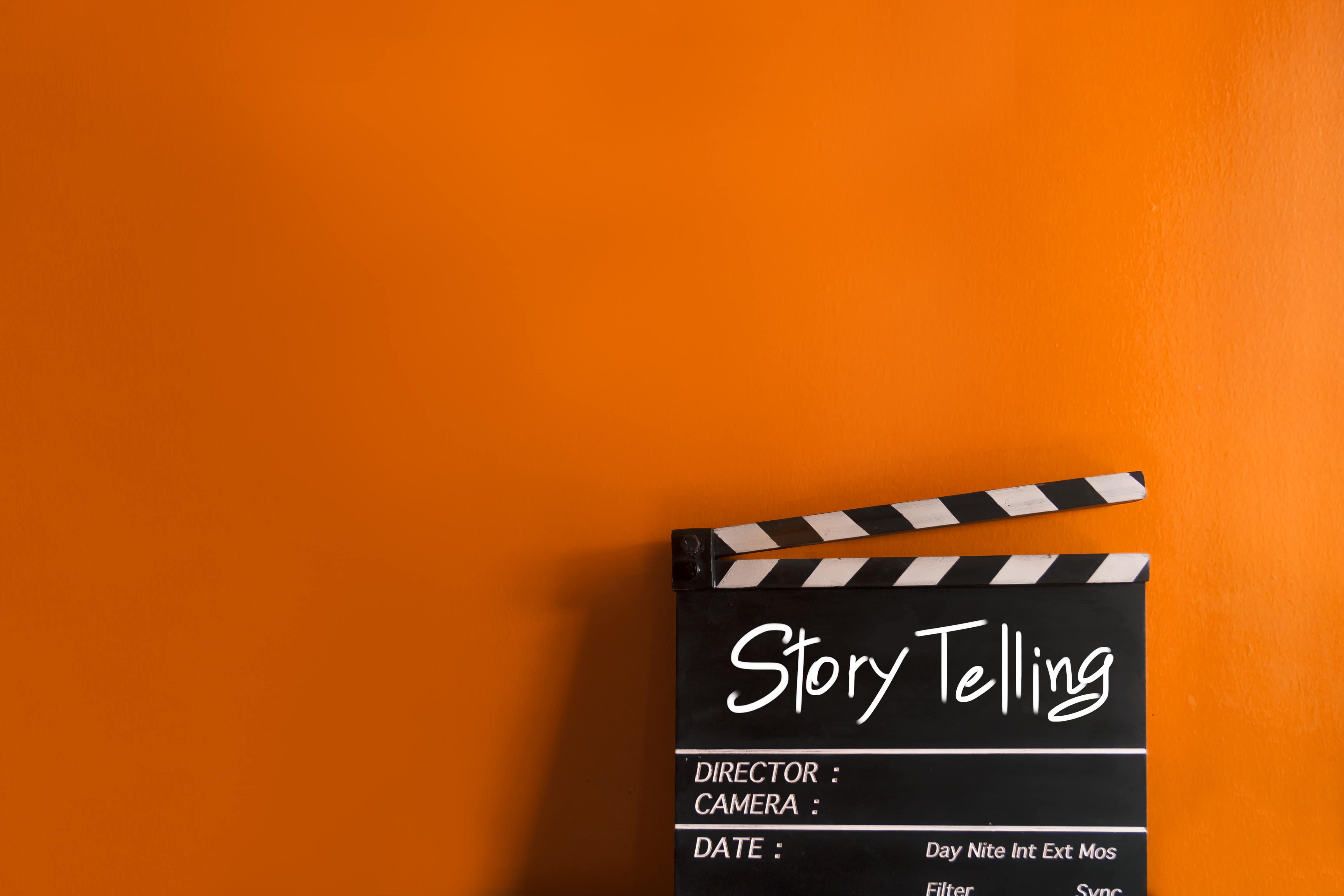 text title on film Clapperboard