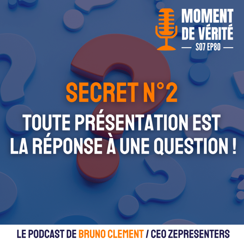 Image pour illustrer l'épisode du podcast : Toute présentation est la réponse à une question