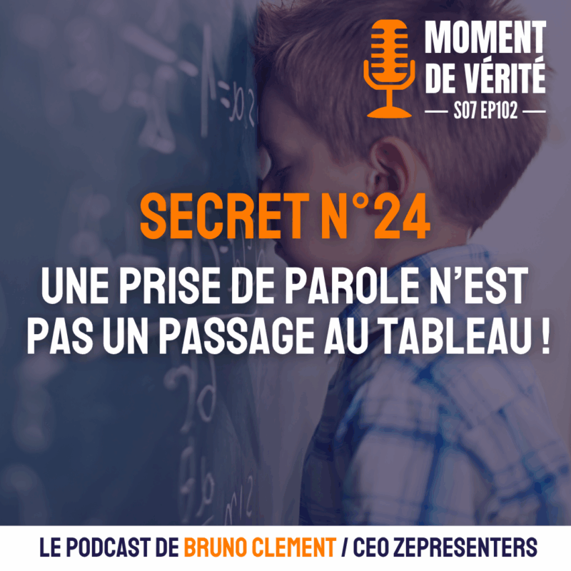Image pour illustrer l'épisode podcast : une prise de parole n'est pas un passage au tableau.